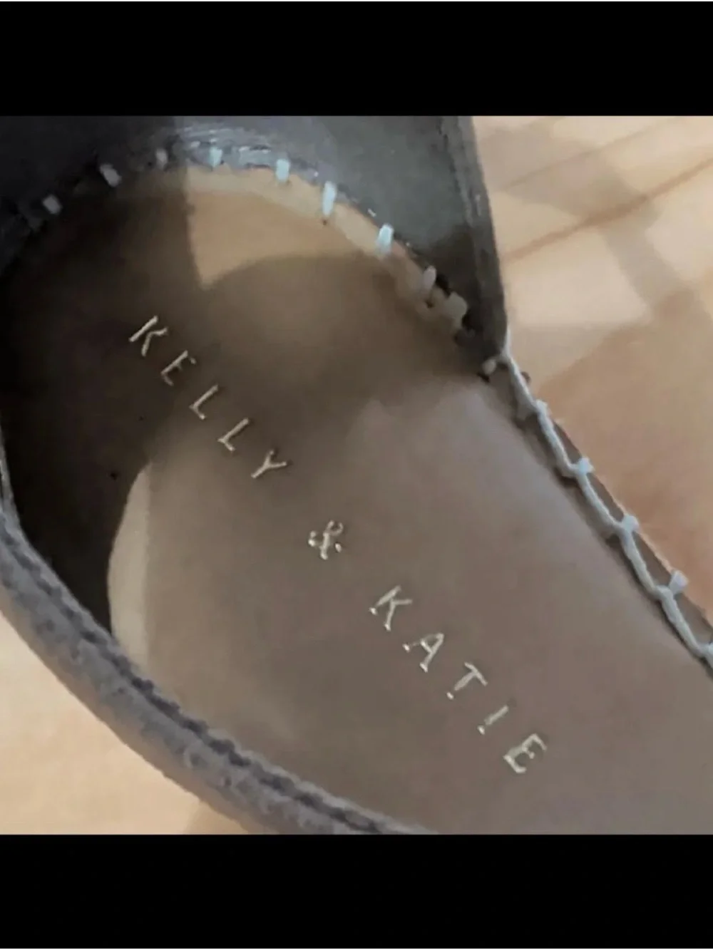 Kelly & Katie Taupe Suede Espadrille Wedge Sandals